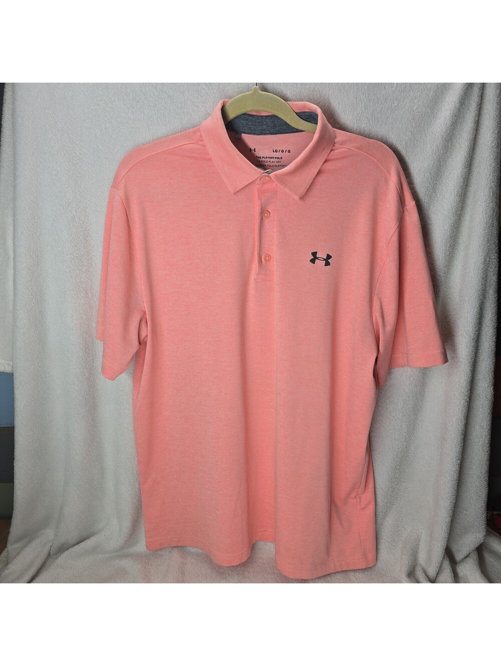 Under Armour Playoff Polo Men’s XL Pink Short Sleeve Golf Performance Shirt